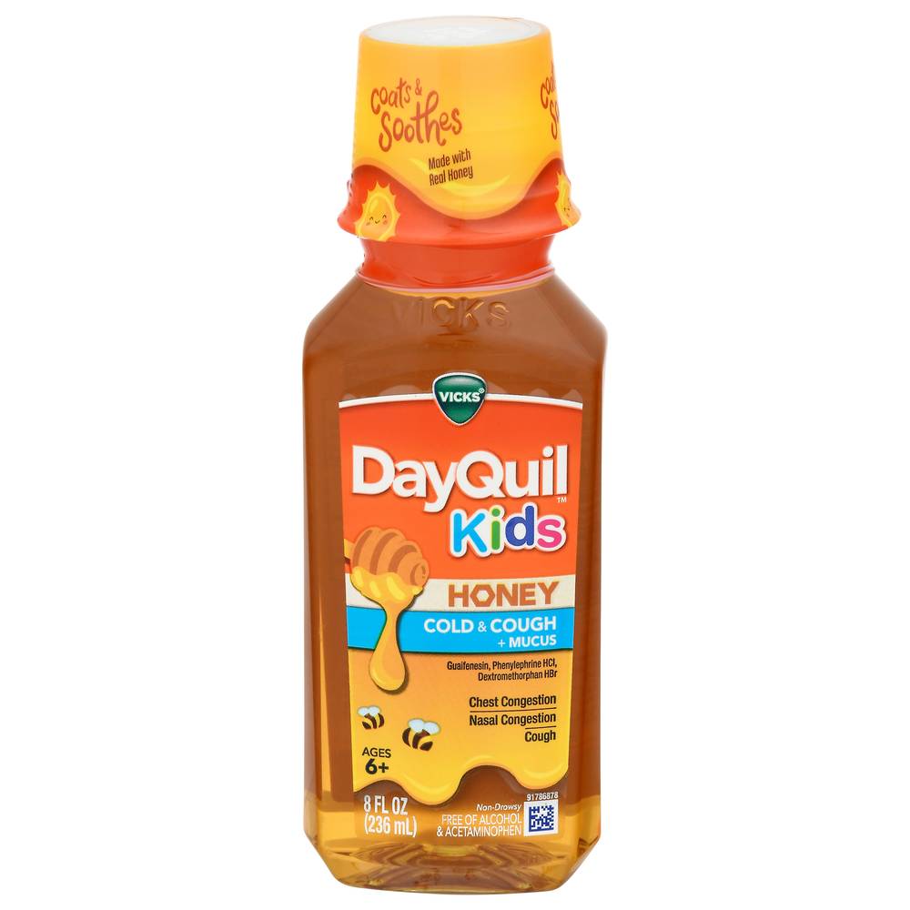 Vicks Dayquil Kids Honey Age 6+ Cold & Cough + Mucus