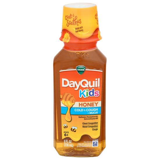 Vicks Dayquil Kids Honey Age 6+ Cold & Cough + Mucus