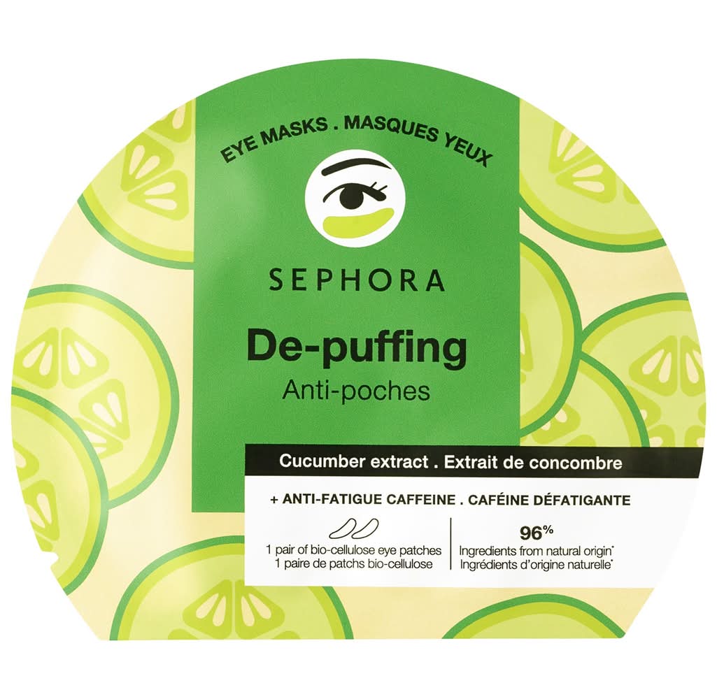 Sephora Collection Caffeine Eye Mask Patches for Dark Circles + De-Puffing Cucumber