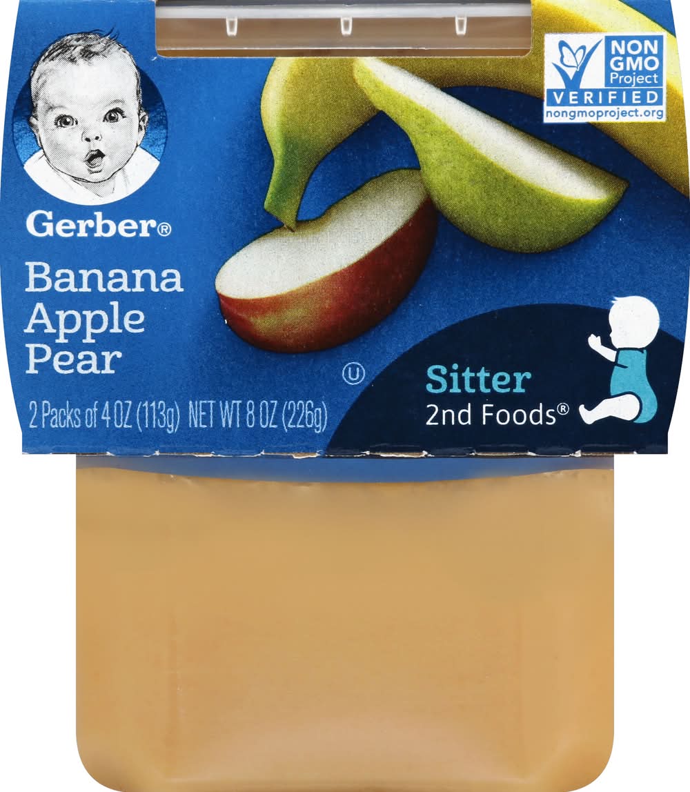 Gerber Natural For Baby 2nd Foods Wonderfoods Banana Apple Pear Baby Food (8 oz)