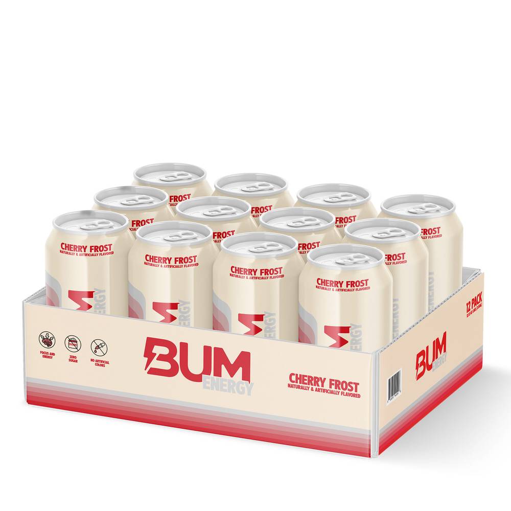 BUM Energy Energy Drink, Cherry Frost (12 x 12 fl oz)