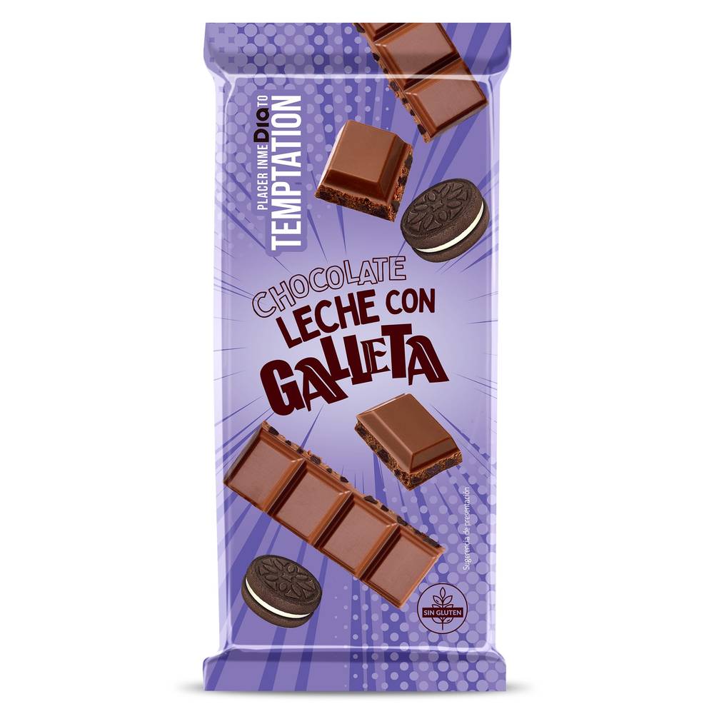 Chocolate Con Leche Con Galleta Temptation De Dia 100 G