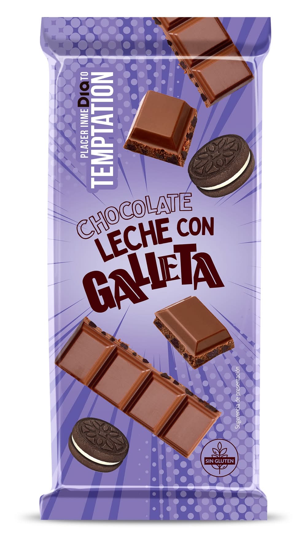 Chocolate Con Leche Con Galleta Temptation De Dia 100 G