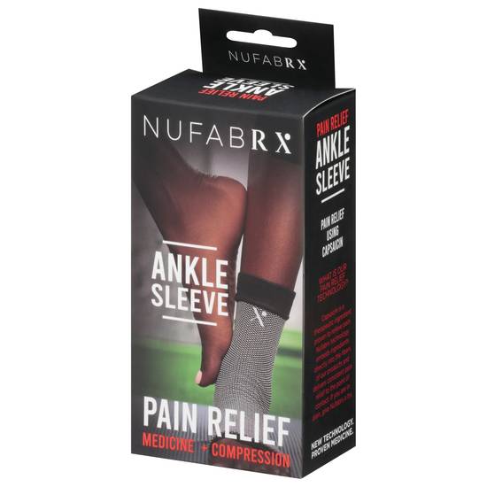 Nufabrx Grey Medicine + Compression Pain Relief Ankle Sleeve