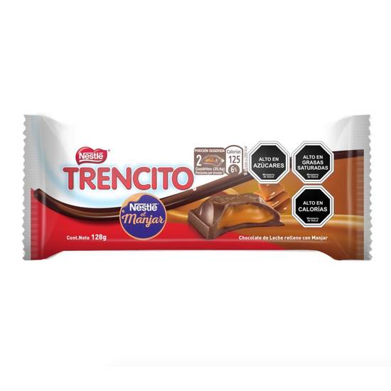 Trencito - Chocolate relleno manjar - Barra 128 g