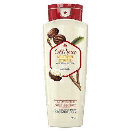Old Spice Men's Body Wash Moisturize, Shea Butter, Men (532 ml)