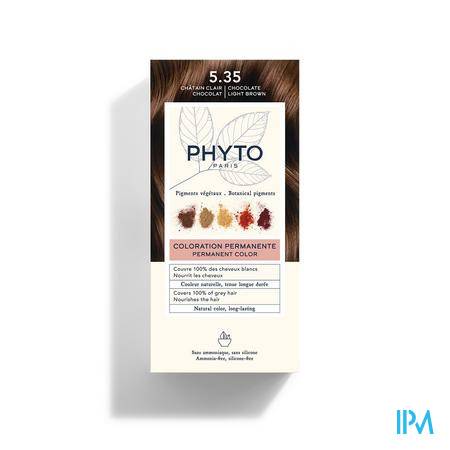 Phytocolor 5.35 Chatain Clair Chocolat Kit De Coloration Permanente Coloration - Soins des cheveux