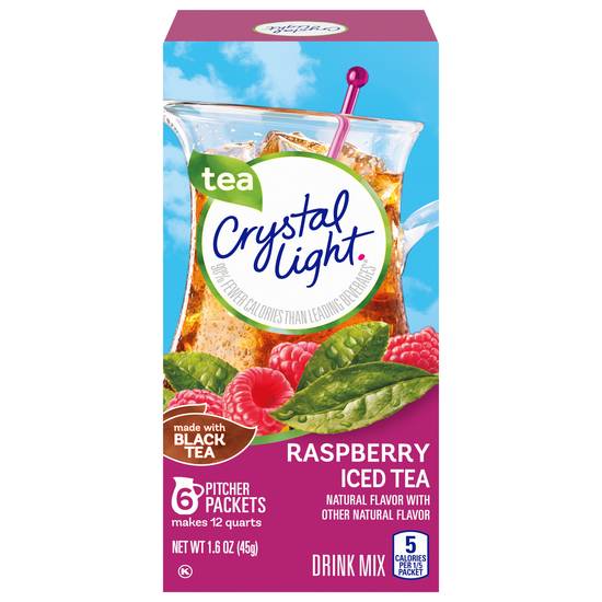 Crystal Light Raspberry Iced Tea Drink Mix (6 ct, 0.27 oz)