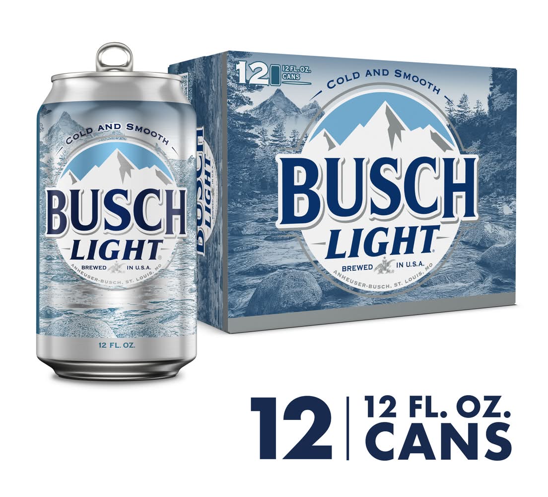 Busch Light Cold & Smooth American Lager Beer (12 x 12 fl oz)