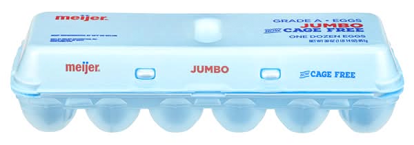 Meijer Cage Free Eggs, Jumbo Grade A (30 oz, 12 ct)