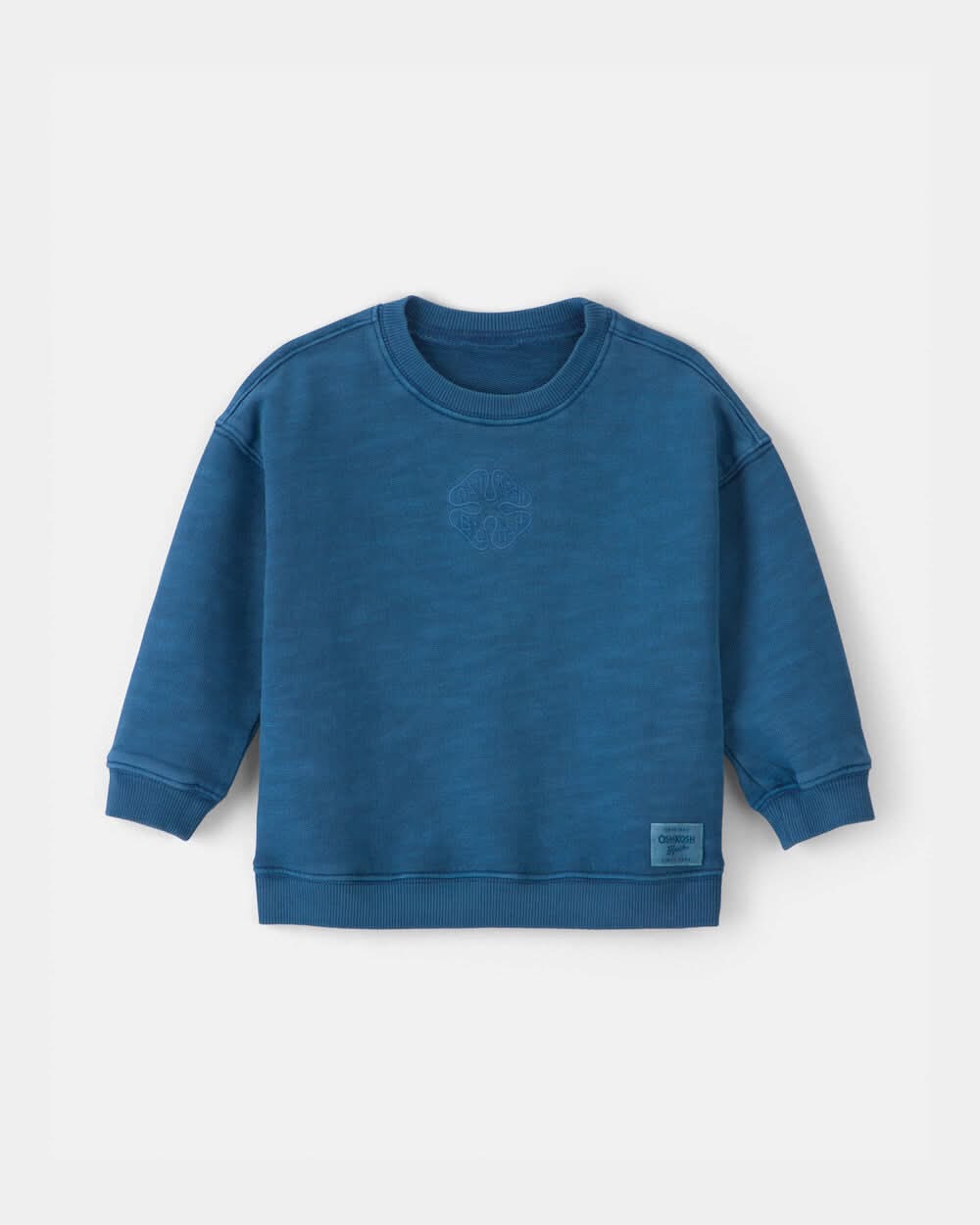 Baby Boy OshKosh Logo French Terry Pullover Sweatshirt - Blue - 12M