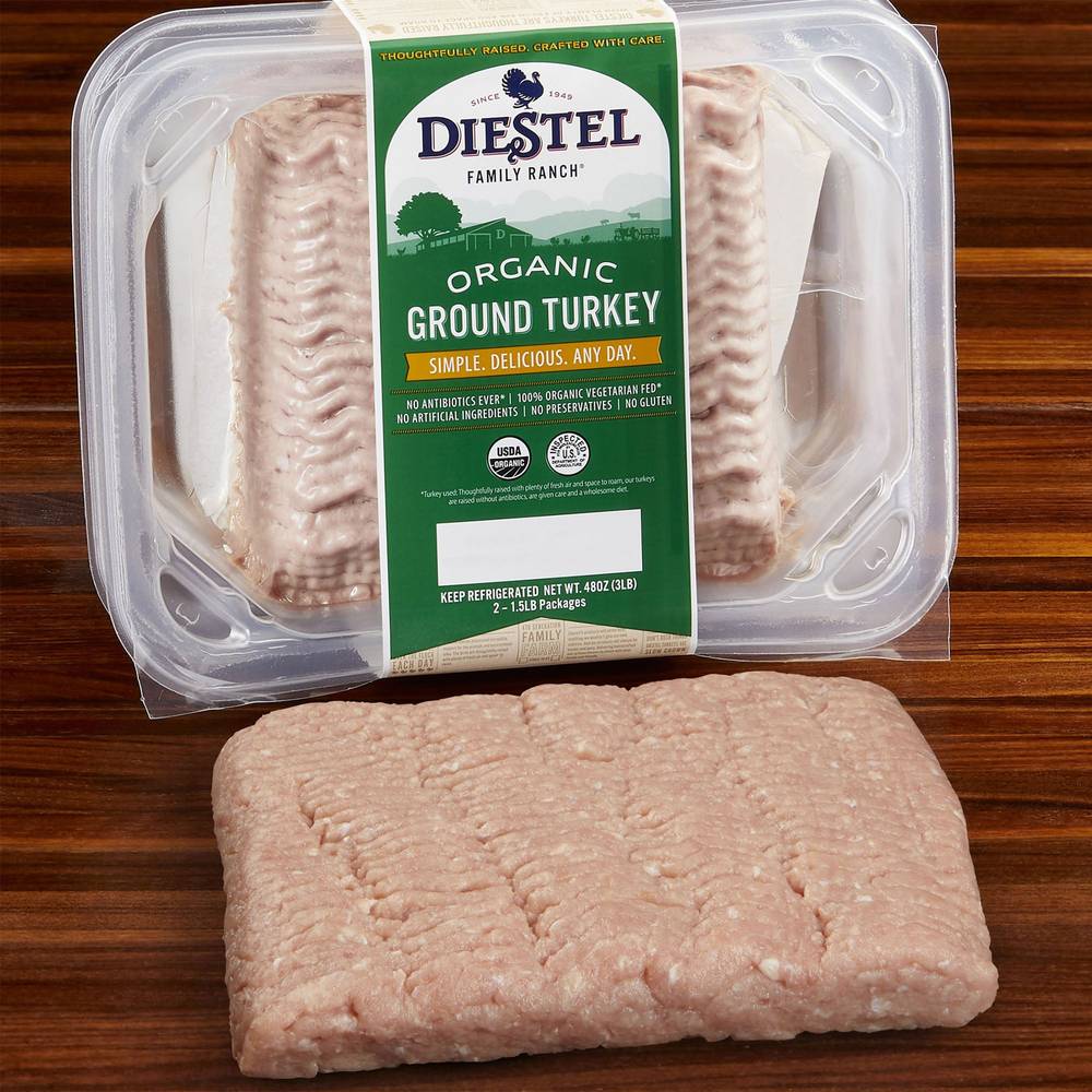 Diestel Organic Ground Turkey, 1.5 lbs, 2 count