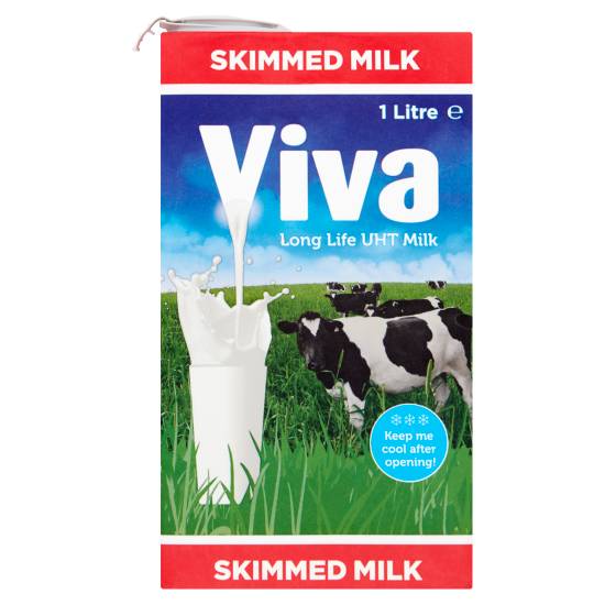 Viva Skimmed Long-Life Milk (1L)