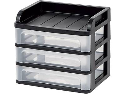 Iris Medium 3 Drawers Desktop Storage (h x w x d/black)