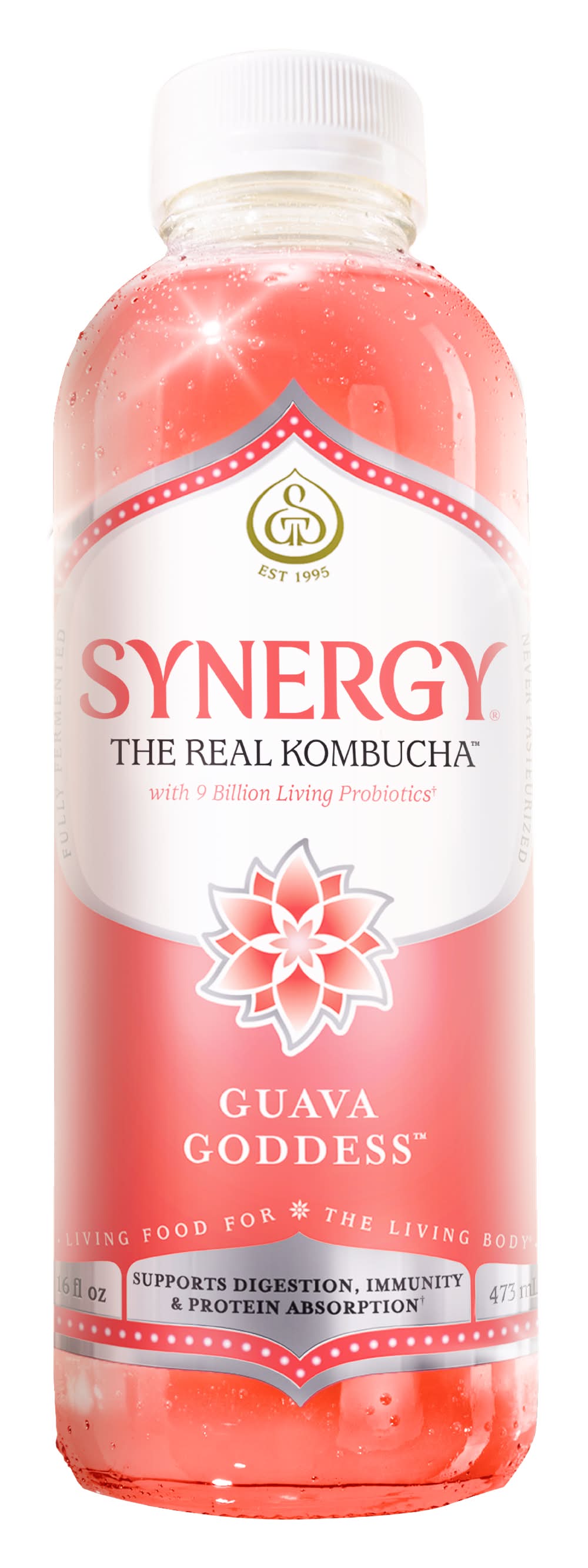 GT's Synergy Guava Goddess Raw Kombucha (16 fl oz)