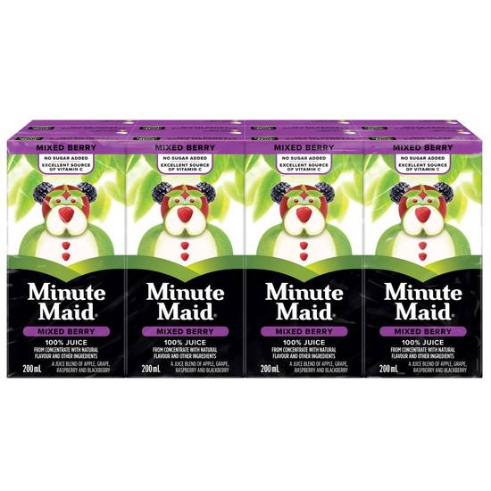 Minute Maid Mixed Berry Juice (8 ct, 200 ml)
