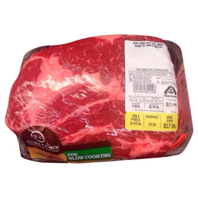Usda Choice Beef Chuck Under Blade Pot Roast Boneless - 3 Lb