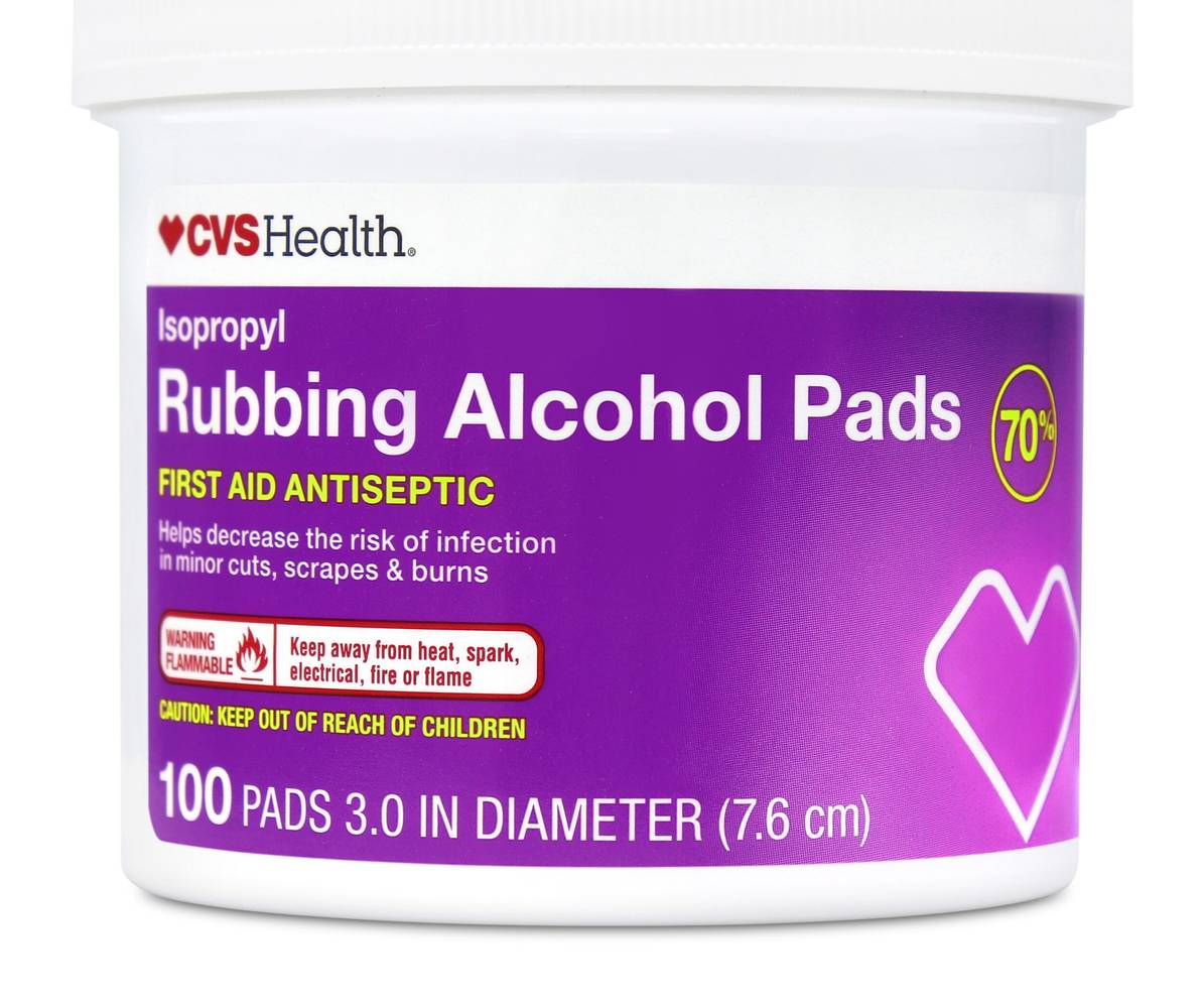 Cvs Health Rubbing Alcohol Pads, 100 Ct