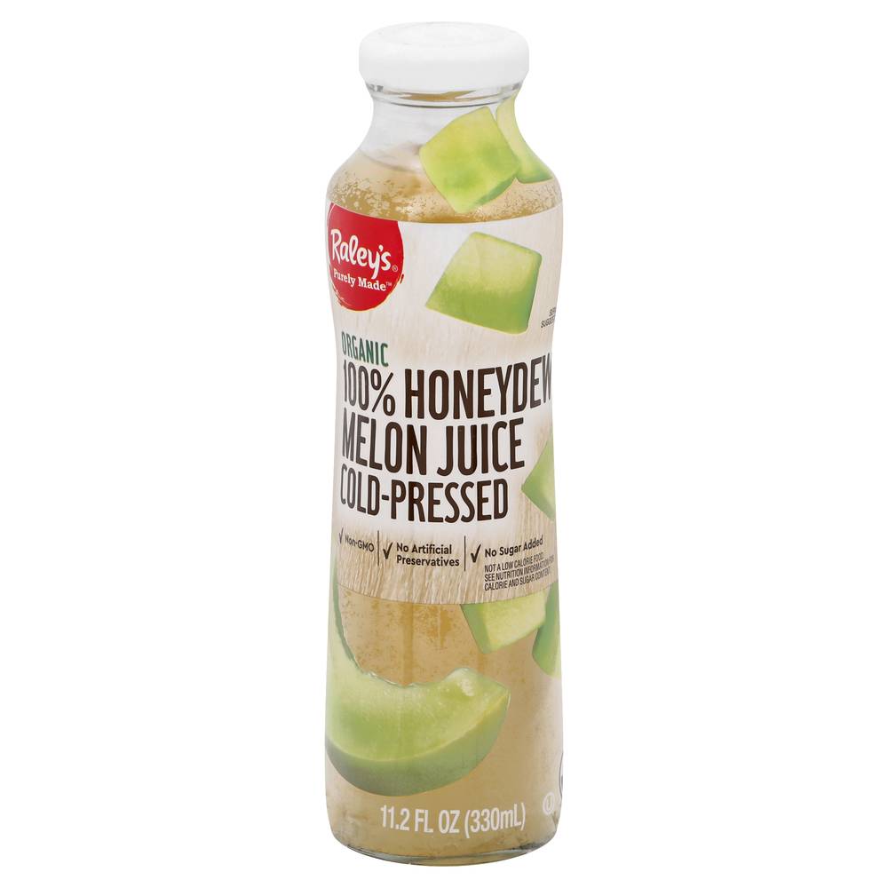 Raley'S Purely Made 100% Juice, Organic, Honeydew Melon, Cold-Pressed 11.2 Oz