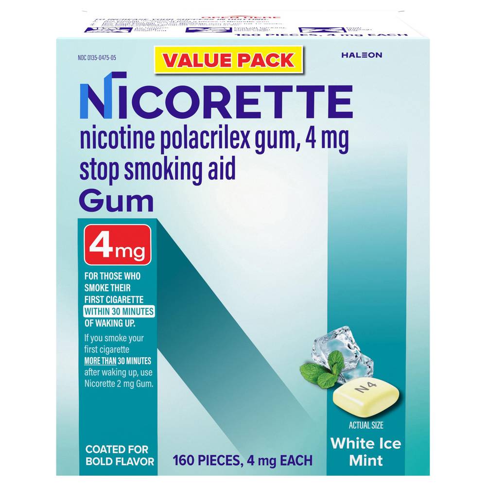 Nicorette White Ice Mint Stop Smoking Aid