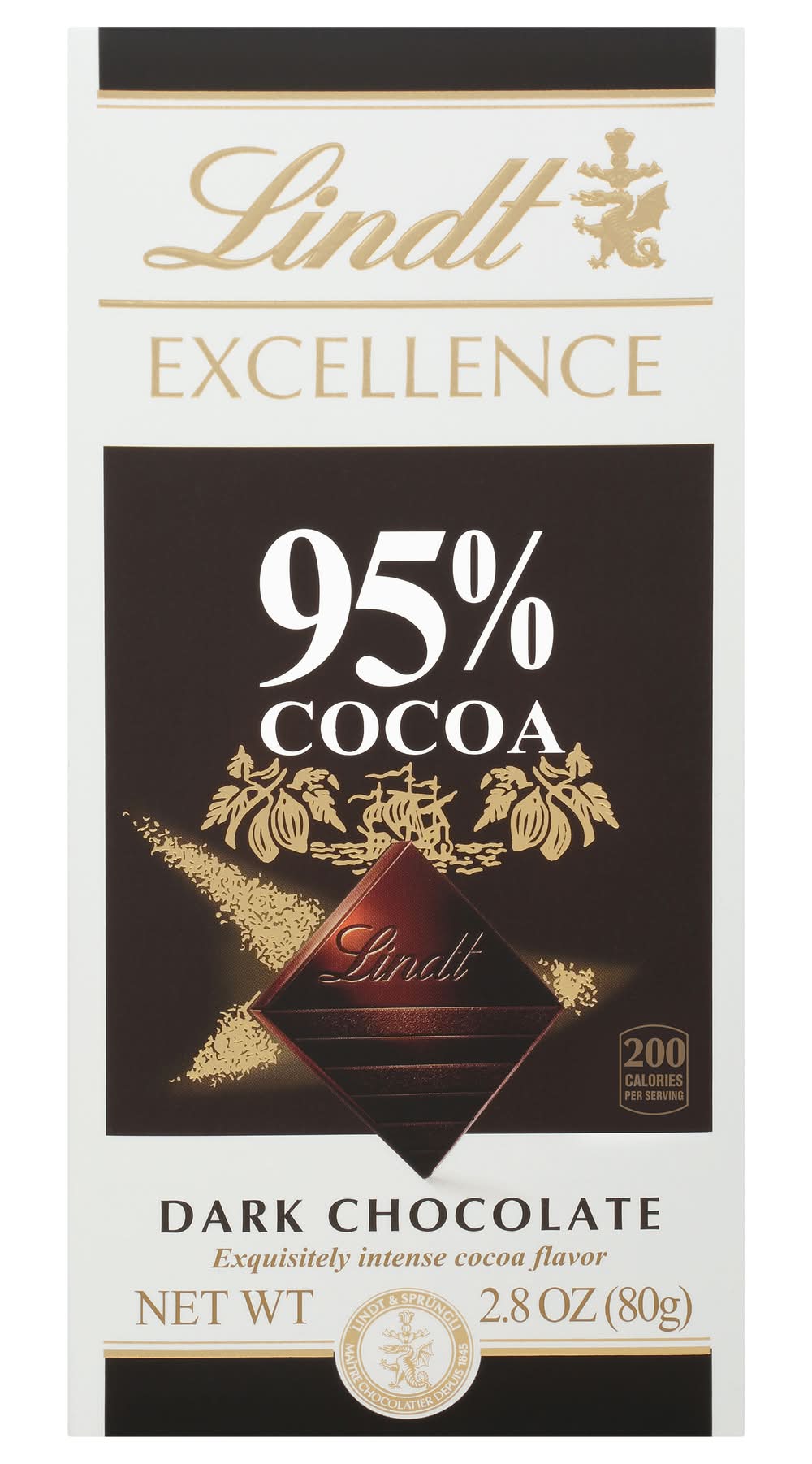 Lindt Excellence 95% Cocoa Dark Chocolate (2.8 oz)