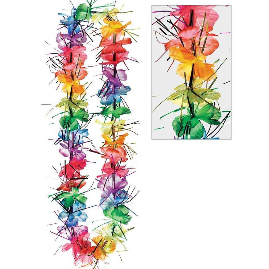 Rainbow Tinsel Lei