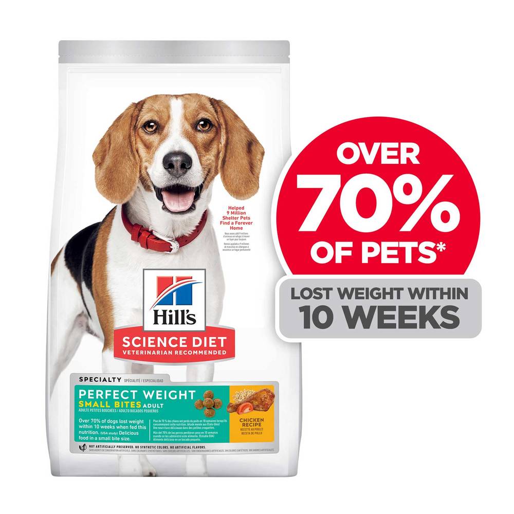 Hill's Science Diet Perfect Weight Small Bites Adult Dry Dog Food, Chicken (12 lbs)