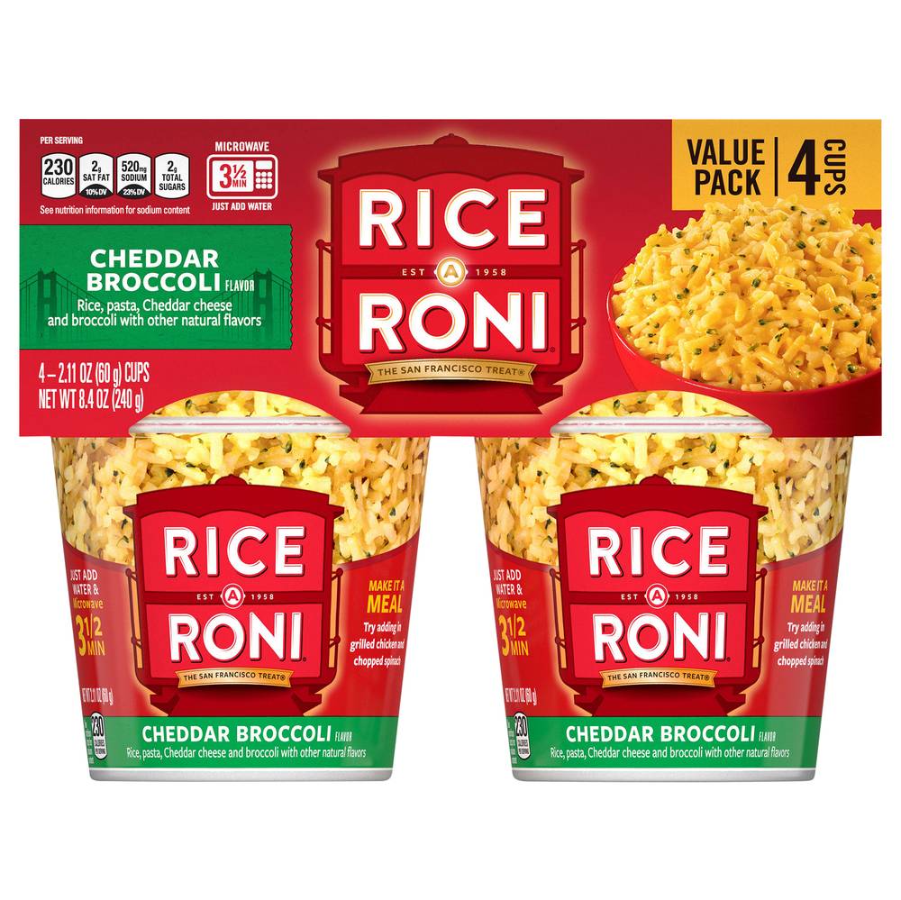 Rice-A-Roni Rice Pasta, Cheddar Broccoli (8.4 oz, 4 ct)