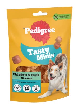 Pedigree Chicken-Duck, Tasty Minis Dog Treats Chew Cubes (130g)