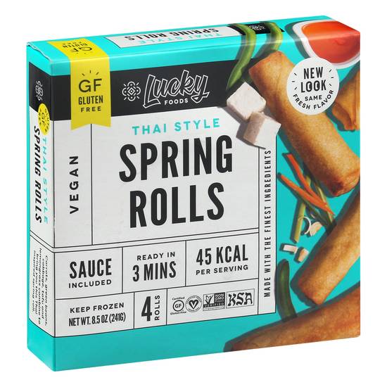 Lucky Foods Vegan Thai Style Spring Rolls (4 ct)