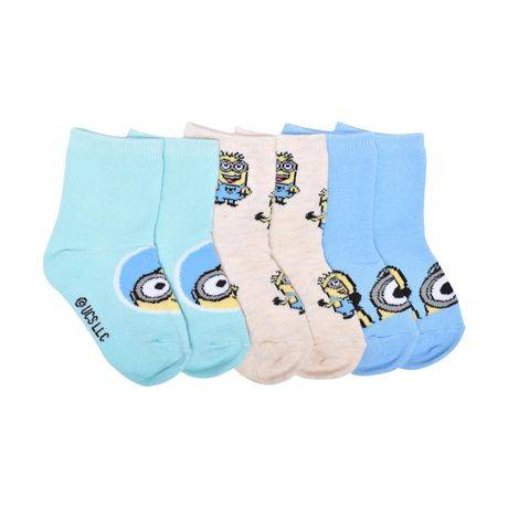 Minions 3 Pack Crew Socks