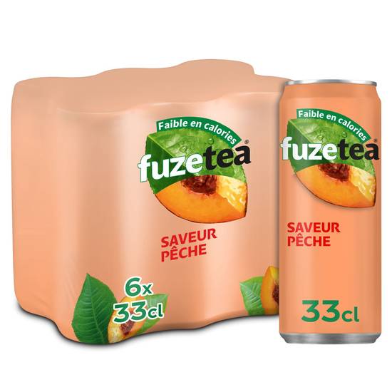 Fuze Tea - Boisson rafraîchissante (6 pièces, 330 ml) (pêche)