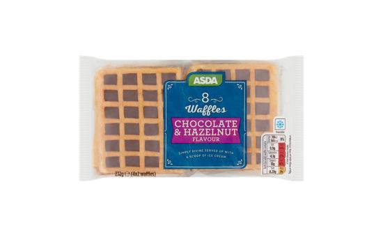 ASDA Chocolate and Hazelnut Flavour Waffles 8pk
