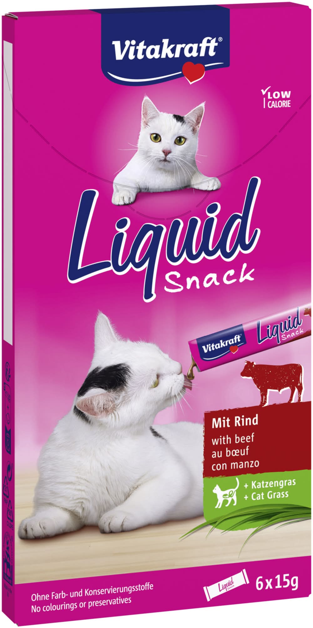 Vitakraft - Récompenses pour chat liquide snack bœuf (90g)