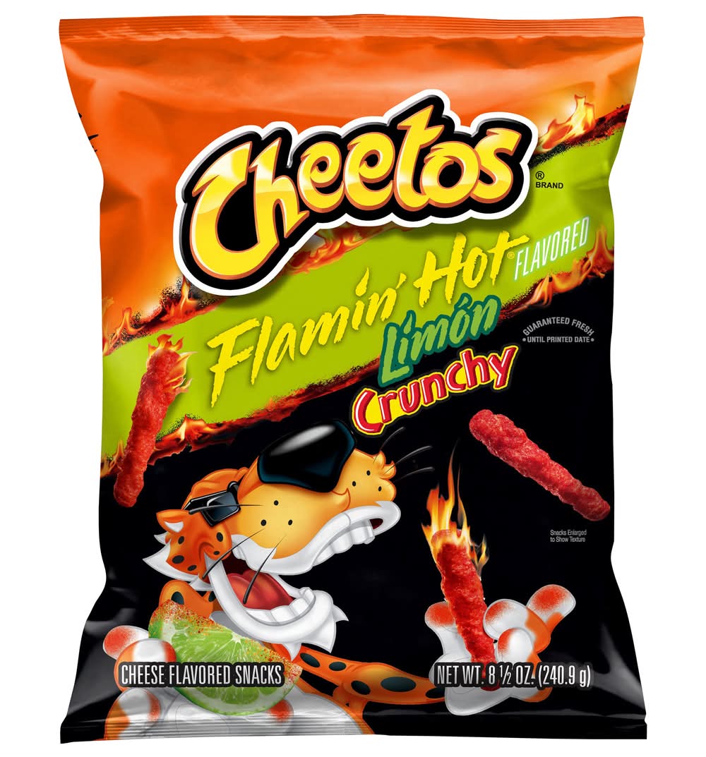 Cheetos Flamin Hot Crunchy Snacks, Limon Cheese (8.5 oz)