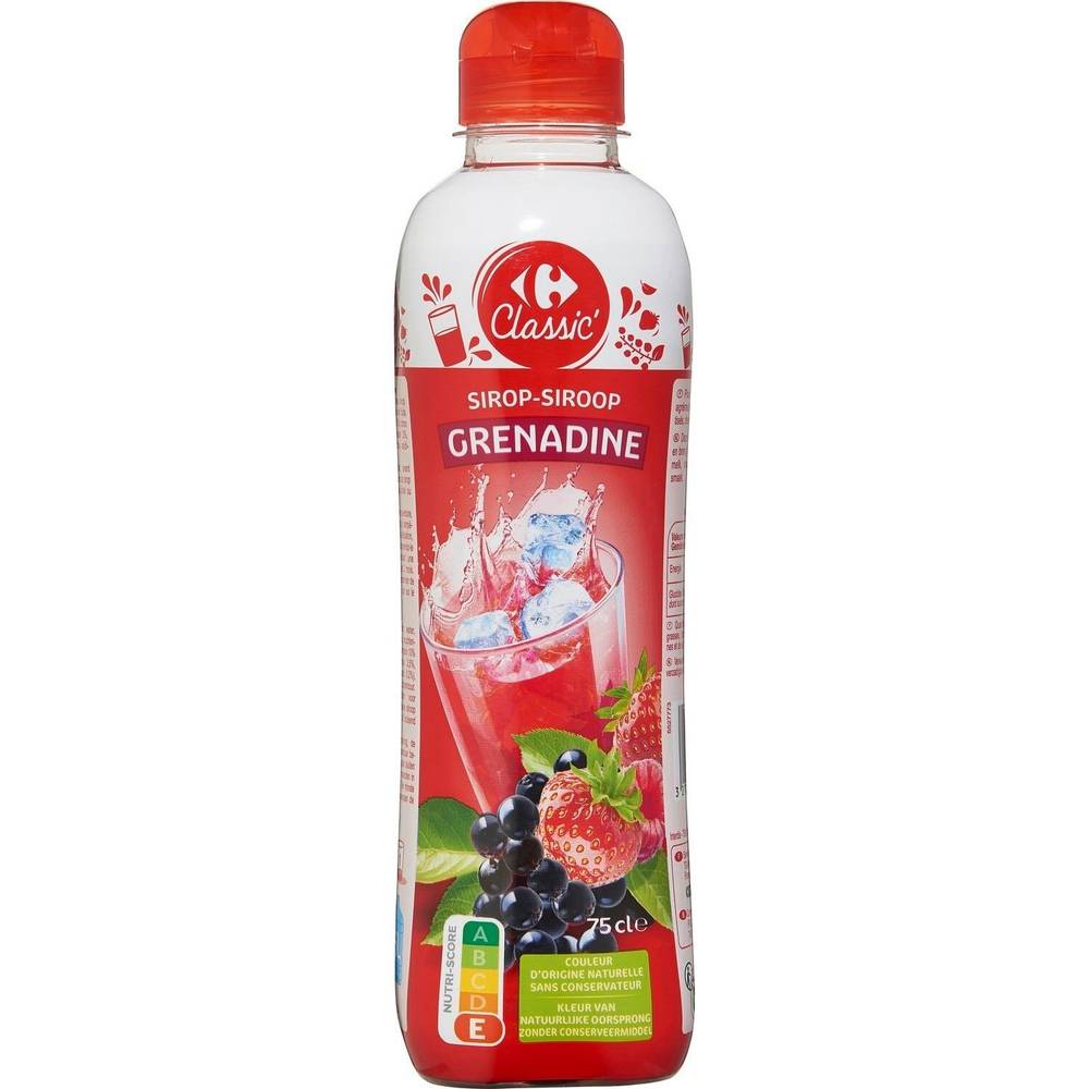 Carrefour Classic' - Sirop de grenadine (citron - sureau - fraise  - framboise)