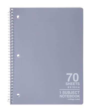 Neon 1-Subject College Ruled Spiral Notebook Purple