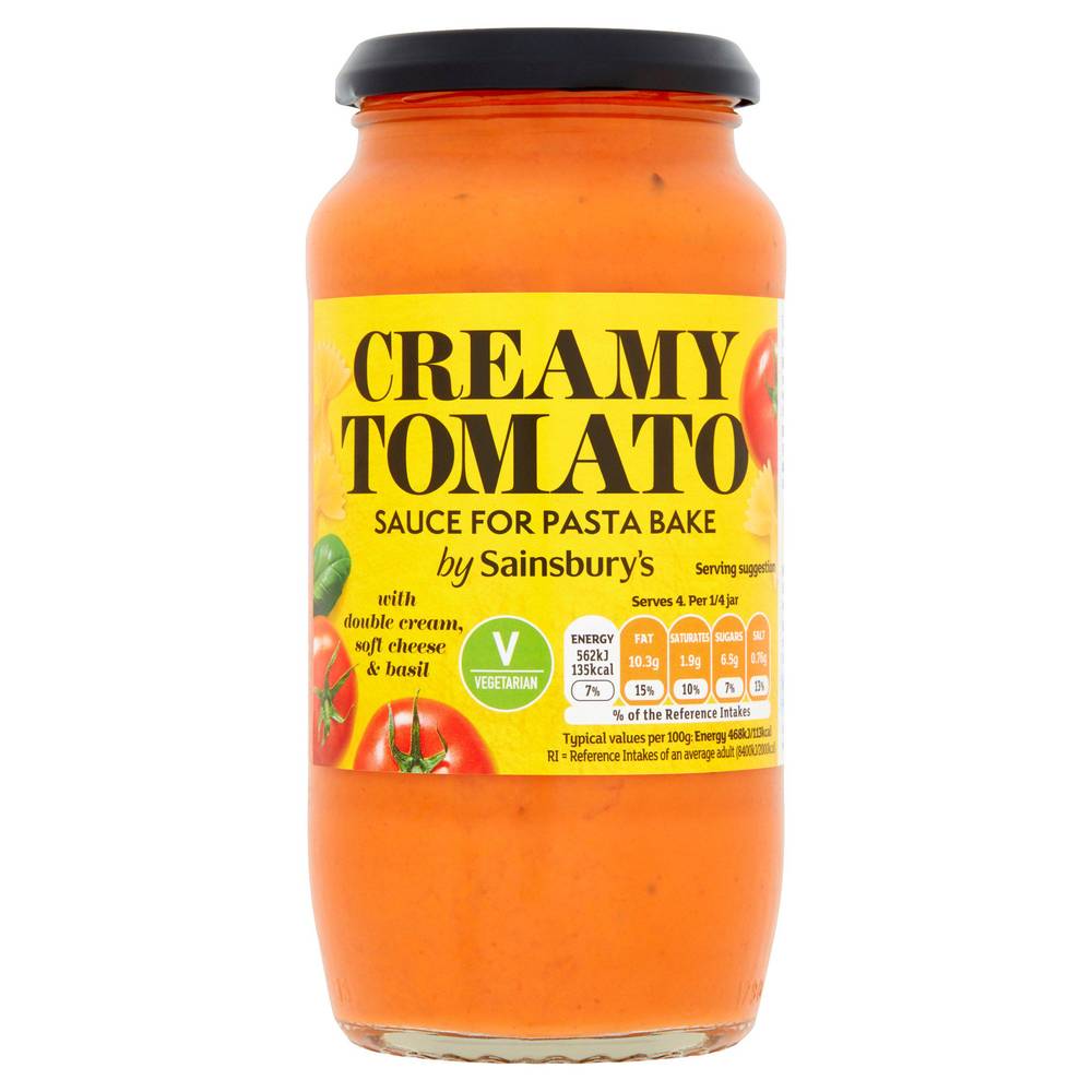 Sainsbury's Creamy Tomato Pasta Bake Sauce 480g