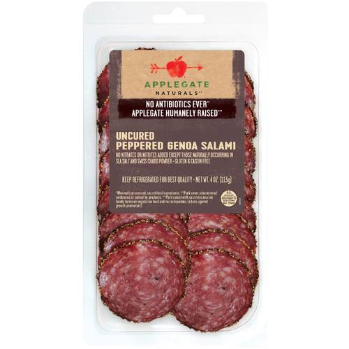 Applegate Uncured Peppered Genoa Salami