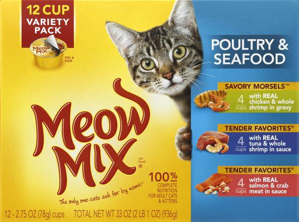 Meow Mix Cat Food, Poultry, Variety Pack