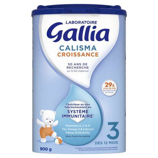 Gallia Calisma - Lait de croissance en poudre 3 - Dès 12 mois 900g