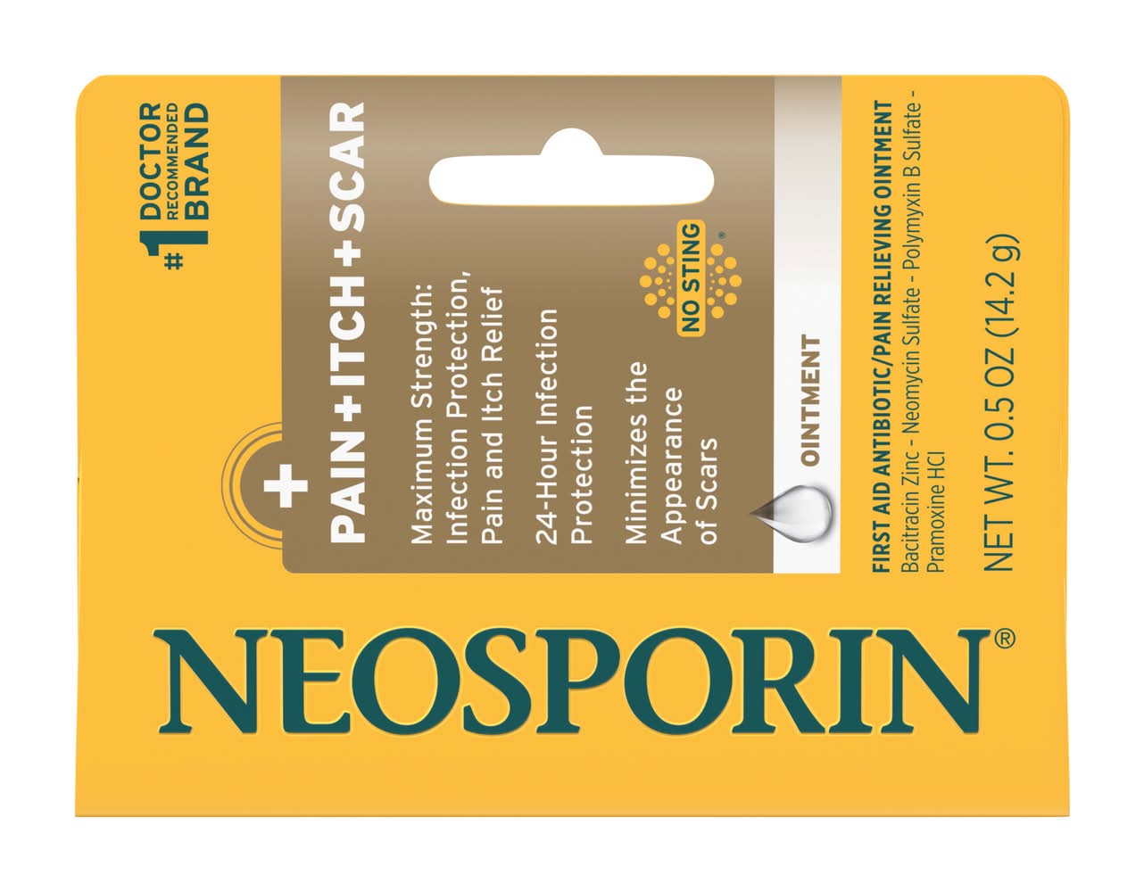 Neosporin Pain + Itch + Scar Antibiotic Ointment (0.5 oz)