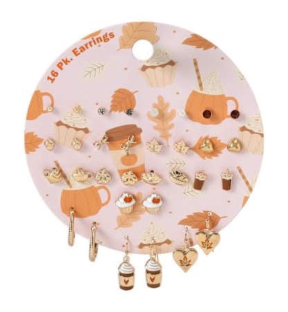 Earrings 16-Pack Pumpkin Spice