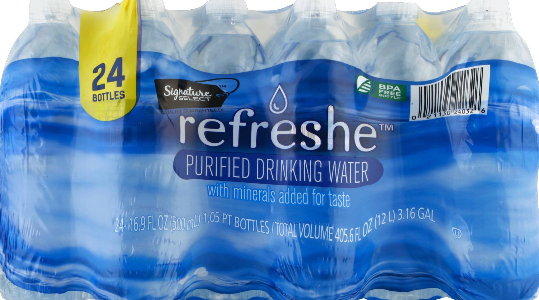 Signature Select Refreshe Purified Drinking Water (24 x 16.9 fl oz)