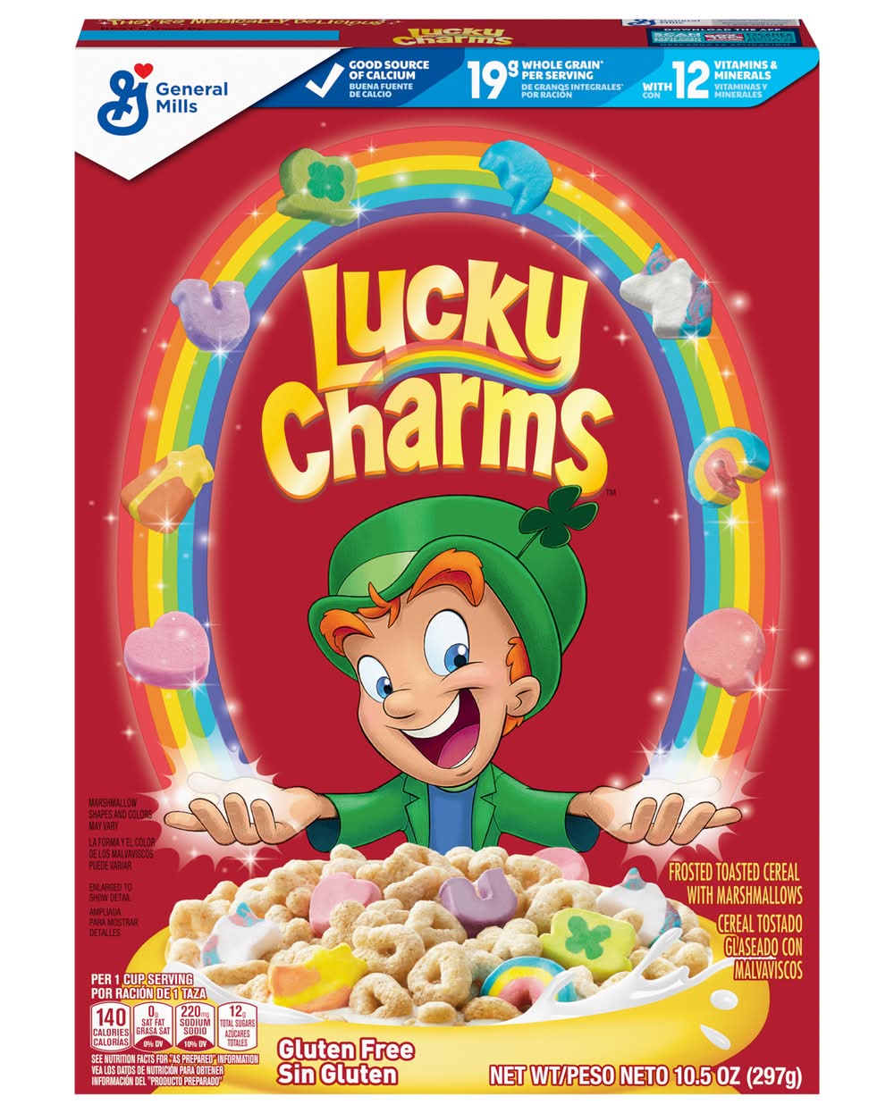 General Mills Lucky Charms Frosted Toasted Cereal With Marshmallows (10.5 oz)