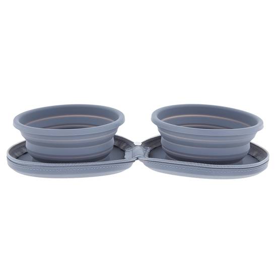 Arcadia Trail™ Collapsible Double Diner Travel Bowls (Color: White, Size: 16 Fl Oz)