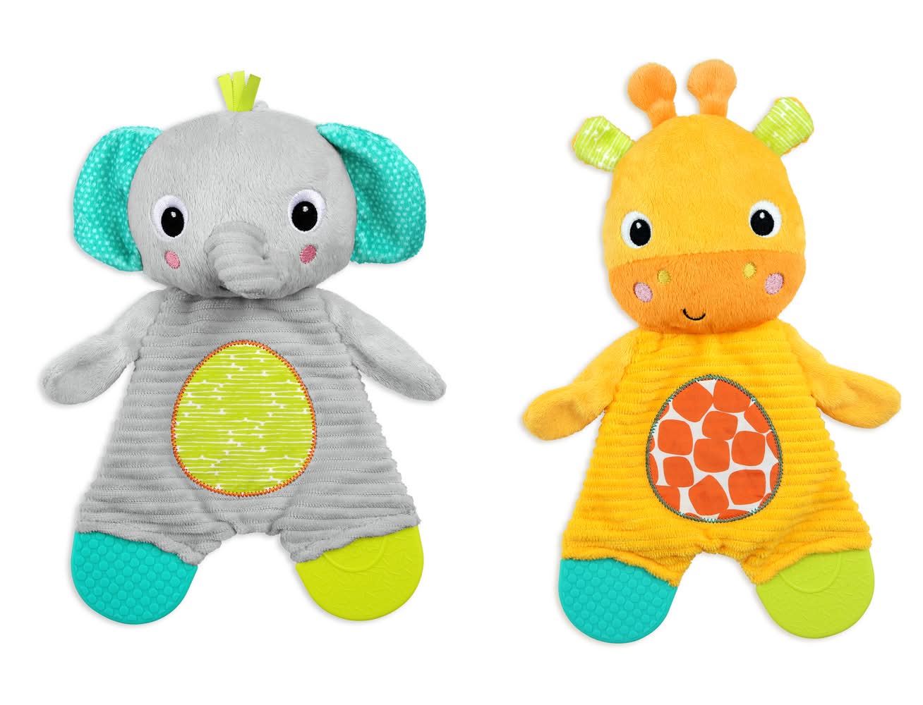Bright Starts Snuggle & Teethe Plush Teether Assorted Animals (8.9 oz)