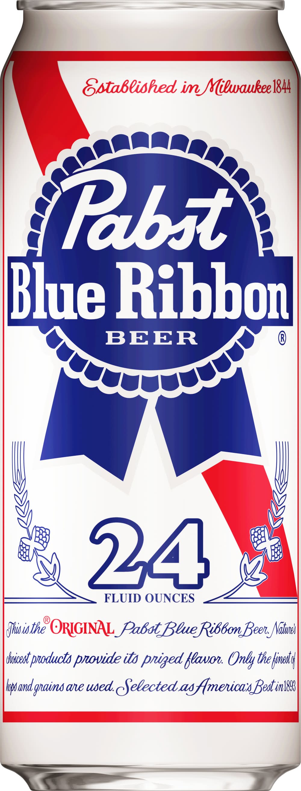 Pabst Blue Ribbon American Lager Beer (24 fl oz)