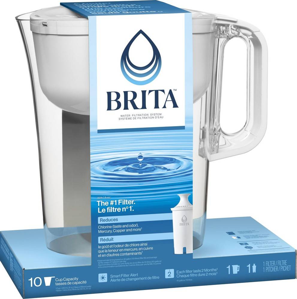 Brita Cup Water Filter Pitcher With 1 Standard Filter White (1 unit)