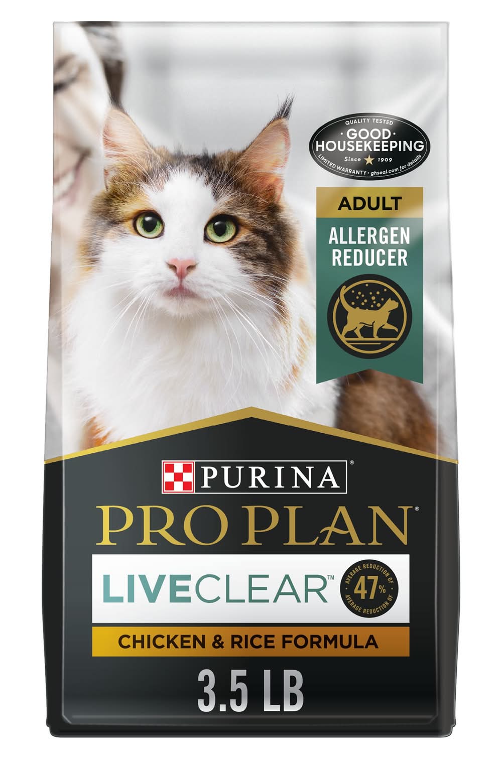 Purina Pro Plan LiveClear Allergen Reducing Adult Dry Cat Food - Chicken & Rice (Flavor: Chicken & Rice, Size: 3.5 Lb)